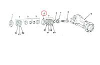 MU-134 | MU-134 Front Axle Pinion Bearing Retainer Parts Diagram.JPG