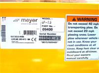 SNOW-046 | SNOW-046  Meyer Lot Pro 7.5 Foot Plow Meyer Snow Plow Snow Removal (7).JPG