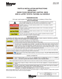 SNOW-071 | SNOW-071  Meyer Drive Pro Mount Kit Toyota Tacoma 4 x 4 Meyer Snow Plow DIA 3 (2).PNG