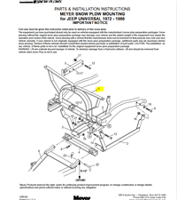 SNOW-079 | SNOW-079  Meyer Old Style Conventional Mount Jeep CJ Lift Frame Meyer Snow Plow Dia 2 (.PNG