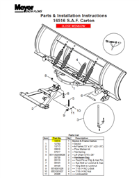 SNOW-090 | SNOW-090 Meyer Commercial Sector A Frame Sector Kit Meyer Snow Plow DIA 1.PNG