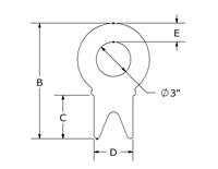 SP-1963 | SP-1963 Wallace Forge Model 0-51FT Weld On Fish Tail Tow Ring for Commercial Trucks NOS.jpg