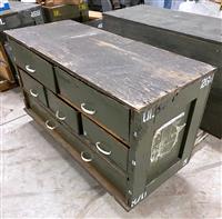 SP-2659 | SP-2659 Military Wooden Parts Chest With Drawers (5).jpg
