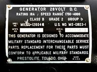 SP-643 | SP-643  Military Engine Generator 28 Volt Class B Grade 2 Group B (1).JPG