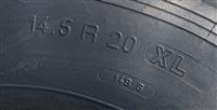 TI-1901 | TI-1901  Michelin XL 14.5R20 Tire 100% Tread Mounted on 6 Bolt 10 Stud Rim (22).JPG