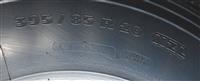 TI-1902 | TI-1902  Michelin XZL 39585R20 Tire 65% Tread Mounted on 6 Bolt 10 Stud Rim Lot of 6 (13).JPG
