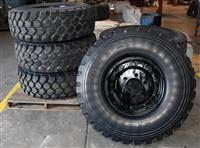 TI-1902 | TI-1902  Michelin XZL 39585R20 Tire 65% Tread Mounted on 6 Bolt 10 Stud Rim Lot of 6 (2).JPG