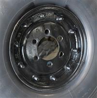 TI-1902 | TI-1902  Michelin XZL 39585R20 Tire 65% Tread Mounted on 6 Bolt 10 Stud Rim Lot of 6 (9).JPG
