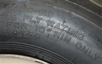 TI-261 | TI-261  General 14.00R20 Tire 100% Tread Mounted on 20 Stud 10-Hole Hub Pilot Rim CTIS (10).JPG