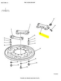 TR-337 | TR-337 Left Hand Brake Support 3.5 Ton Trailers M105A3 Dia1.JPG