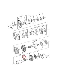 5T-986 | cropped-5T-980 5 Ton Transfer Case Rear Axle Output Shaft Parts Diagram.jpg